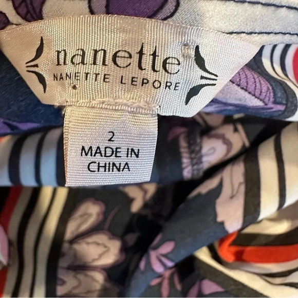 Nanette Lepore Floral Sleeveless Maxi Sundress Handkerchief Hem Size 2 - Picture 9 of 11